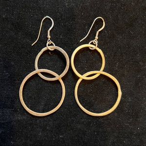 Mixed-Metal Dangle Earrings